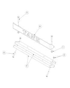 Rear Bumper Diagram and Parts List for M60-KW 53BB5D8X750-25HP-OHV Cub Cadet Lawn Tractor